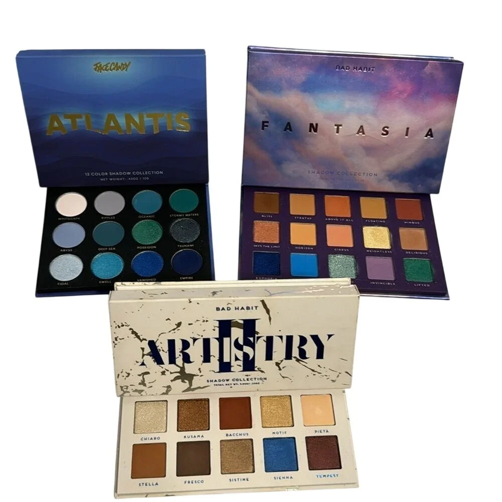 Bad habit artistry , eye candy Atlantis and fantasia eyeshadow beauty bundle